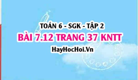 Bài 7.12 trang 37 Toán 6 Tập 2 Kết nối tri thức
